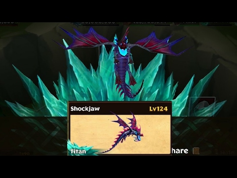 Shockjaw max level 124||Dragons rise of Berk