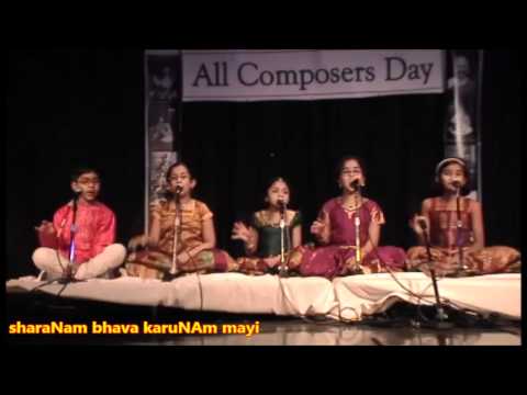Sharanam Bhava Karunamayi by kids at All Composers Day
