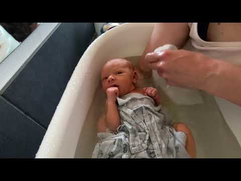 Frey i bad for første gang