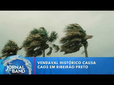 Ribeirão Preto decreta emergência após vendaval | Jornal da Band
