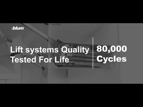 Blum AVENTOS lift systems - Tested for you, tested by you | Quality Tested for Life - 80,000 Cycles