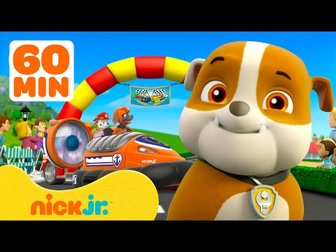 Capa de Patrulha Canina | Rubble & Patrulha Canina Competem na GRANDE Corrida! | 60 Minutos | Nick Jr.