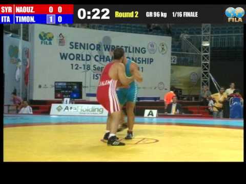 Timoncini Daigoro gegen Naouzat Saleh ( Syrien ) 96 kg / greco
