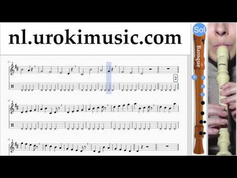 Blokfluit Leren Spelen (B.) Avicii - Wake Me Up Tablatura Deel#1 um-a799