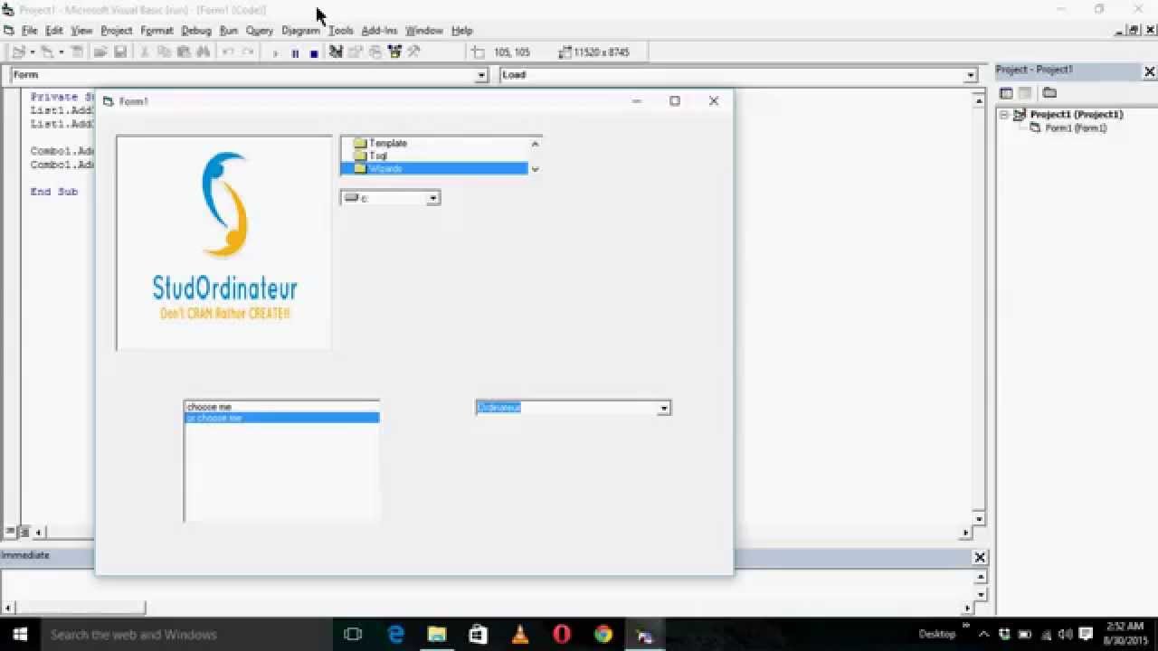 (3). The toolbox in Visual Basic and adding two numbers