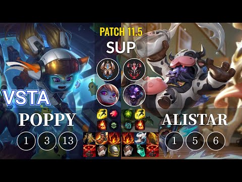 HLE Vsta Poppy vs Alistar Sup - KR Patch 11.5