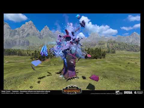 Total War: Warhammer 3 - VFX when Tzeentch Siege Tower is destroyed