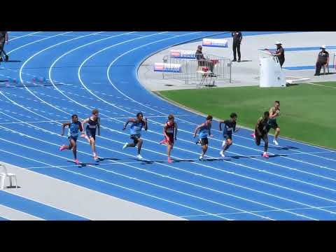 100m U15 Men Final, Australian all Schools Championships, QSAC 8 December 2024