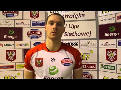 Kapitan Energi Pekpol Maciej Krzywiecki po meczu z AZS AGH 100RK Kraków