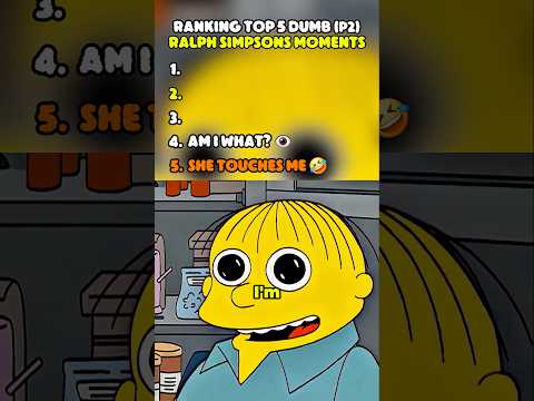 Ranking Top 5 Dumb (P2) Ralph Simpsons Moments #simpsons