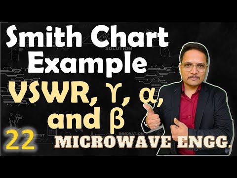 Smith Chart Example for VSWR Reflection Coefficient and Input Impedance Calculation