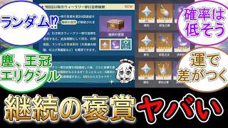 【原神】継続の褒賞の中身がヤバい⁉【鍛錬の道】