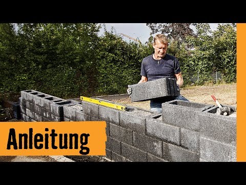 Gartenmauer bauen mit Hohlsteinen | HORNBACH Meisterschmiede