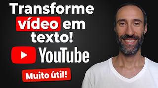 Como transcrever vídeo do YouTube GRÁTIS | Vídeo em Texto!