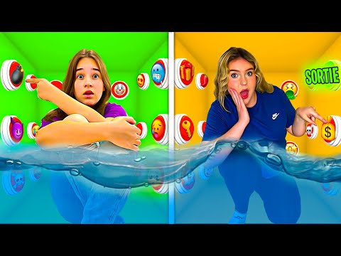 100 Mystery Buttons Underwater, But Only 1 Will Save You! 100 Button Challenge