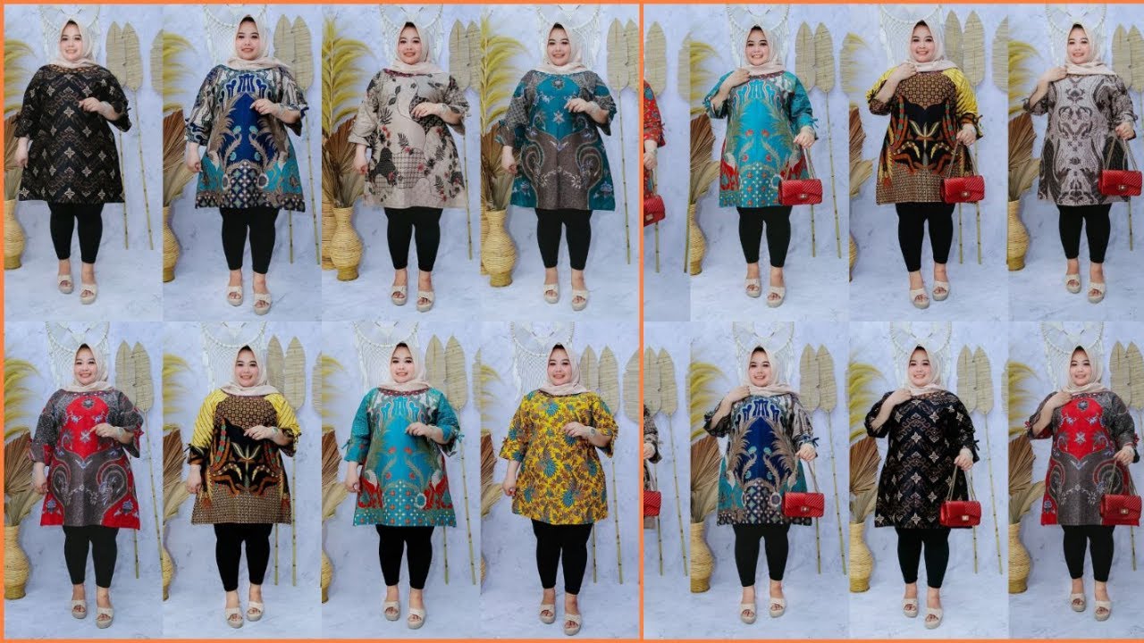 MEWAH! 28 MODEL BAJU TUNIK BATIK JUMBO TERBARU