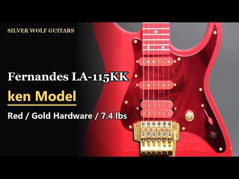 Fernandes LA-115KK ken Signature (L'Arc-en-Ciel) - Red / Gold Hardware - The 'Niji' Video Guitar - Discontinued（26A008） Bild 11