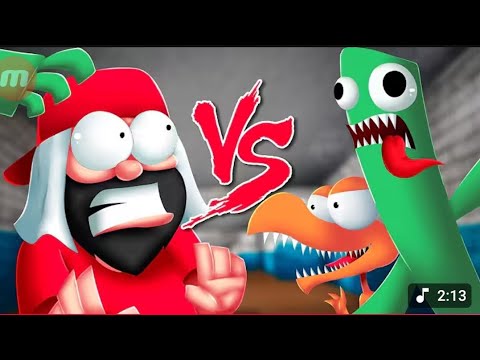 Laranja e Verde do Roblox (Rainbow Friends) Vs. Mussa - Batalha com Games (Animação)