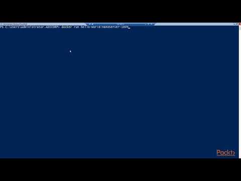 Implementing Windows Server 2019 Containers Run Your First Test Container | packtpub com
