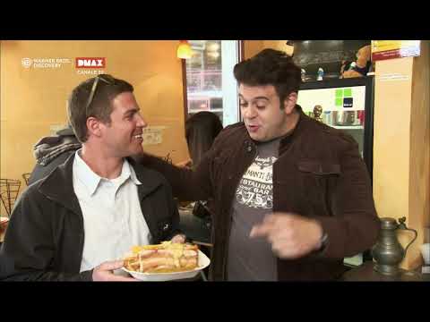 Adam assaggia la mitragliatrice, un panino Agnello e Patatine Fritte! | Man vs Food