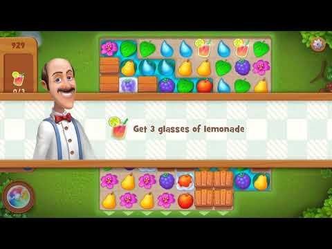 Gardenscapes Level 929 Walkthrough "No Boosters Used"