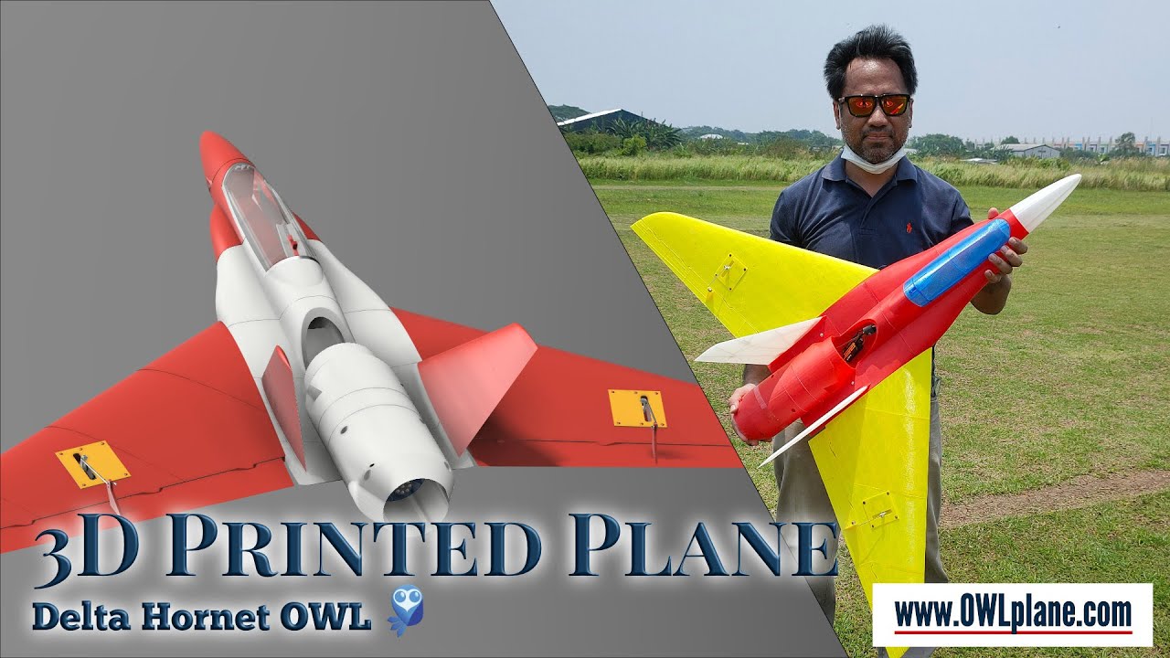 Delta Hornet OWL - 3D Printed RC Plane - 70mm EDF 4s 2200mah