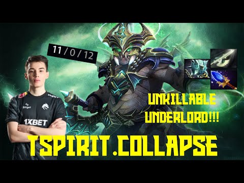 Dota 2 Pro Full Gameplay - TSpirit.Collapse’s Underlord is an Unstoppable Tank! 7.38