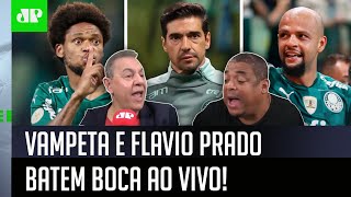 Vampeta e Flavio Prado batem boca após vitória do Palmeiras
