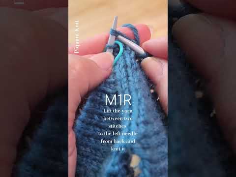 M1R - How To Make 1 Right leaning increase - DIY knitting tutorial #howto #diy #knitting #increase