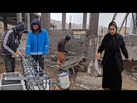 Emergency repair of the damaged corridor ceiling! Afshin helps Qasim