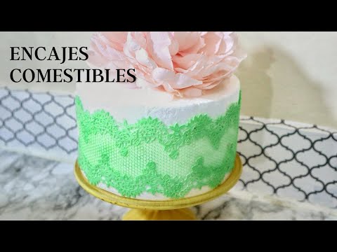 COMO HACER ENCAJE COMESTIBLE PARA PASTELES | Belkis Cakes