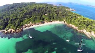 preview picture of video 'Vue du ciel des iles de Porquerolles par drone et caméra embarquée Gopro'