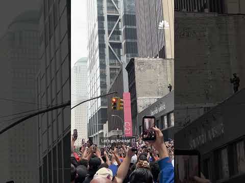 New York Knicks fans chant 'Let's go, Knicks!'