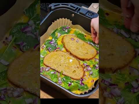Air Fryer Egg and Ham Breakfast Bake