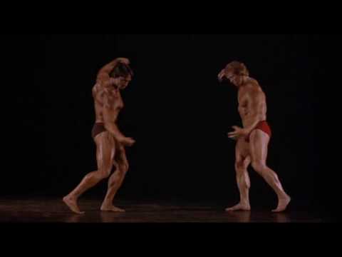 Scene of Mr. Universe competition Arnold vs Ken from stay hungry