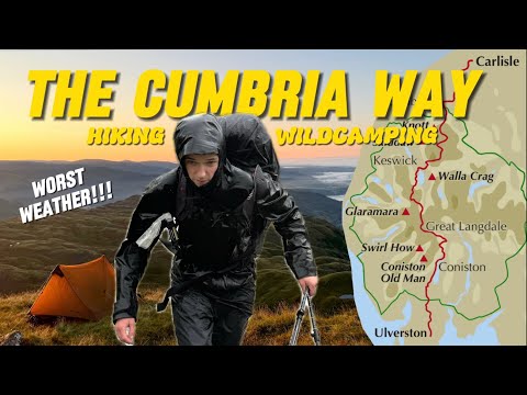 Hiking and Camping the length of the Lake District on the Cumbria Way (120km+ hike! we got soaked!)