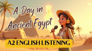 A Day in Ancient Egypt | The Pyramids & Cleopatra | English Listening Practice (A2 Level)