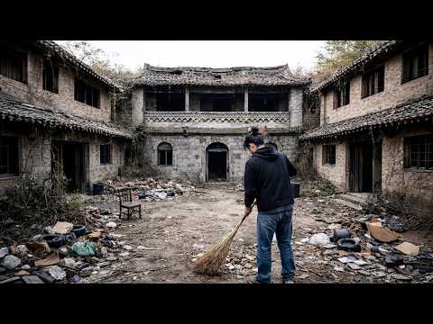 A man restores a forgotten 100-year-old abandoned stone house to its former glory