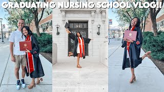 GRADUATING NURSING SCHOOL VLOG! | get ready with me + getting my diploma!