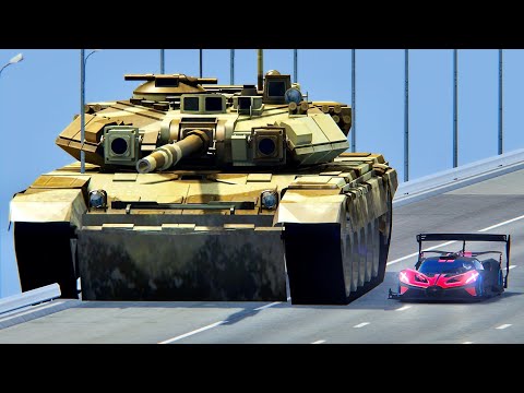 Bugatti Bolide GTR vs Tank Monster Engine - Drag Race