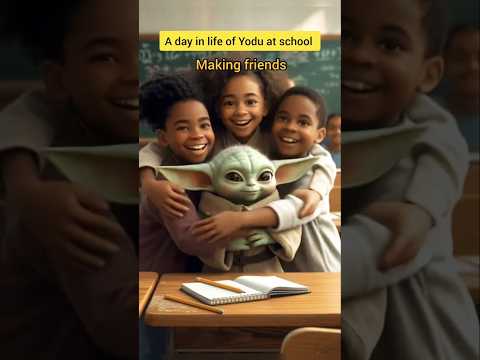 Baby Yoda Day at School 🛸✨ | Fun with Yodu & Dad #Shorts #babyyoda #grogu #themandalorianandgrogu