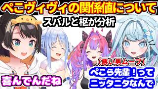 ぺこヴィヴィの関係値を枢とスバルが分析【ホロライブ切り抜き/水宮枢/大空スバル/綺々羅々ヴィヴィ/兎田ぺこら】