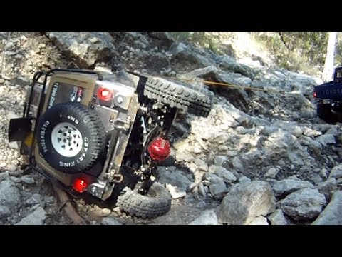 Scale Rock Crawler "winching" No Hands Crawl part 1 of 4
