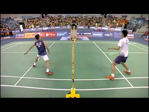 Badminton: Crazy net shots by Lee Chong Wei and Chen Long - Victor Korea Open 2014