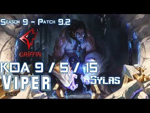 GRF Viper SYLAS vs EZREAL Bot - Patch 9.2 KR Ranked