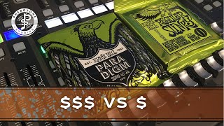 Video thumbnail for Cheap strings vs expensive strings - Ernie Ball Regular Slinkys vs Paradigm by Pherotone Studios