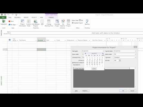 MS Project 2013   1   Get started and set a project start date