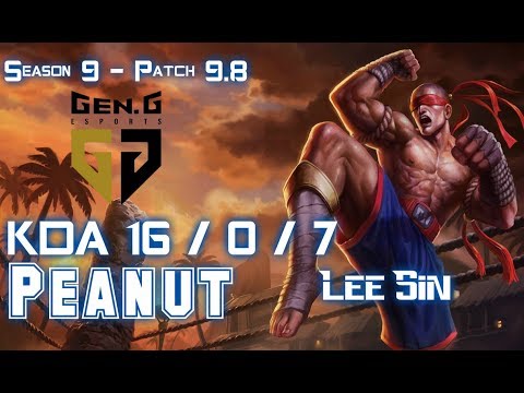 Gen Peanut LEE SIN vs KINDRED Jungle - Patch 9.8 KR Ranked