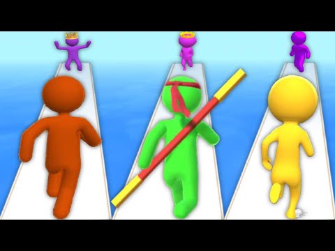 GIANT RUSH vs KUNG FU RUNNER vs SIZE UP RUN RACE 3D COLOR - Triple Game