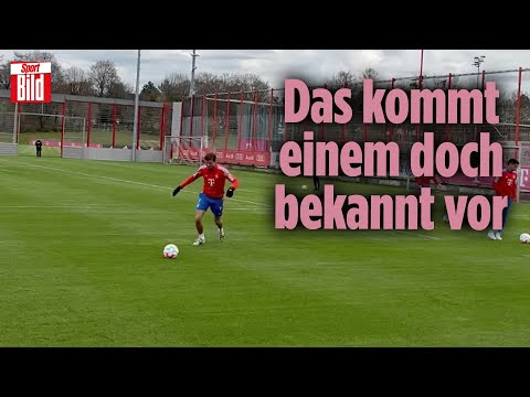 FC Bayern: Thomas Müller kopiert legendäres Lewandowski-Video | Viral daneben